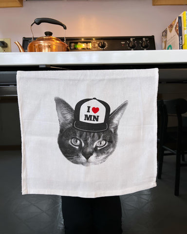 Tea Towel - Cat, I Love MN