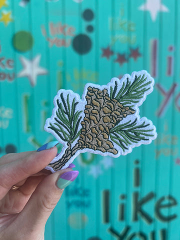 MN Pinecone Embroidered Patch