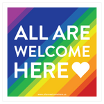 All Are Welcome Here- Window Cling