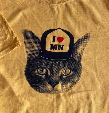 T-Shirt- Cat, I Love MN Hat