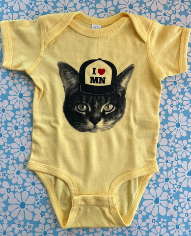 Onesie- Cat, I Love MN Hat
