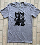 T-Shirt - Twin Kitties (Gray)