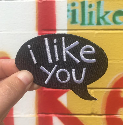 I Like You Talk Bubble Embroidered Patch