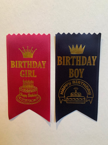 Birthday Girl/Boy -2"x4" Ribbon