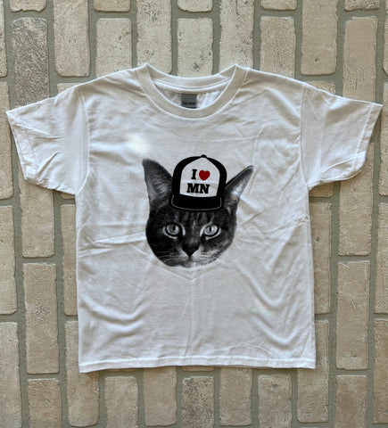 Youth T-Shirt- Cat, I Love MN Hat