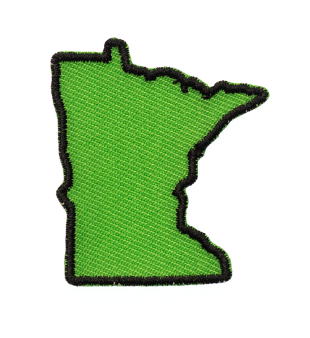 Green Minnesota Embroidered Patch