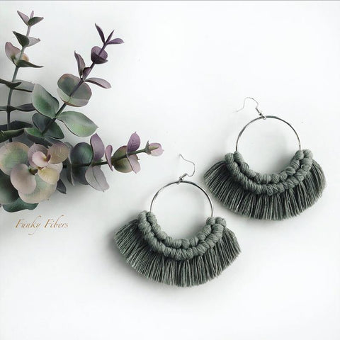 Funky Fibers - Hoop Earrings