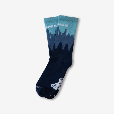 Hippy Feet - Twin Cities Skyline Socks