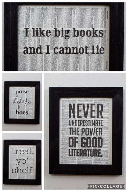 Fiction Reshaped- Literary Prints